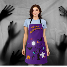 Sonnige Halloween-Kreaturen und Bonbons Schürze