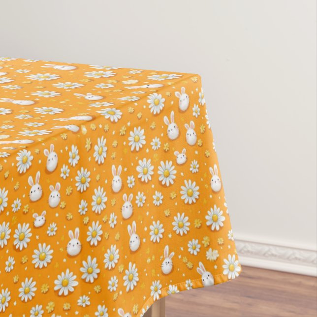 Sonnige Häschen & Gänseblümchen Tischdecke (Beispiel)