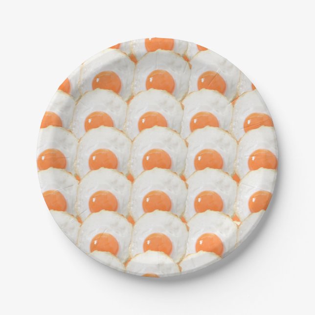 Sonnige Hühnereier Pappteller (Vorderseite)