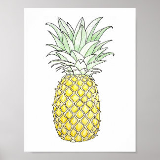 Sonnige Lage: Ananas Poster