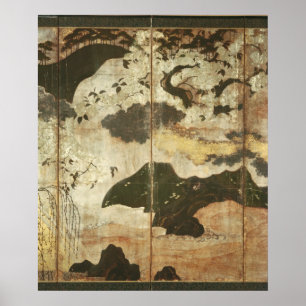 Sonnige Landschaft Poster