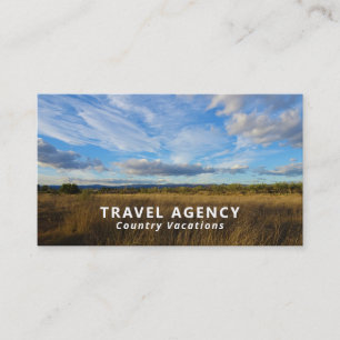 Sonnige Landschaft, Travel Agent Visitenkarte