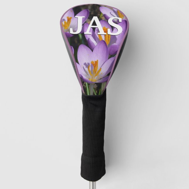 Sonnige Lila Kreuze Golf Headcover (Vorderseite)