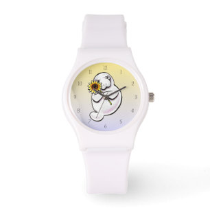 Sonnige Manatis Weg-Leine Art™ Armbanduhr