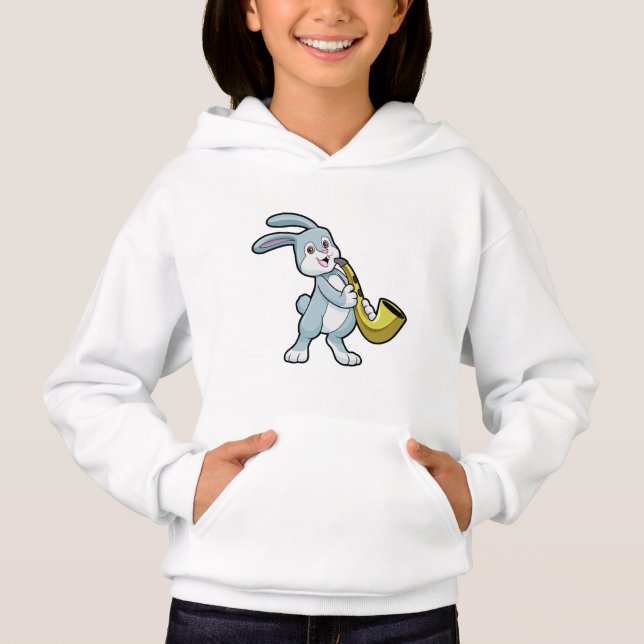 Sonnige Musik mit Saxophon Hoodie (Vorderseite)
