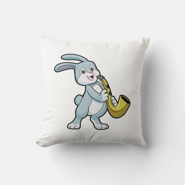 Sonnige Musik mit Saxophon Kissen (Vorderseite)