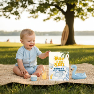 Sonnige One in the Sun Picknick und Paddel Einladung