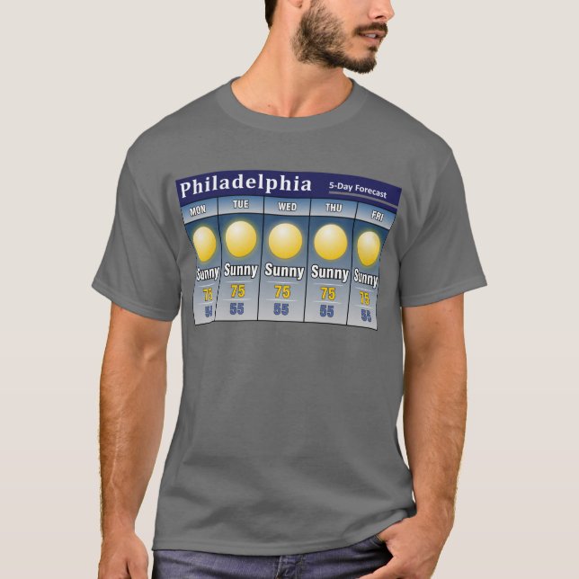 Sonnige Philadelphia-Prognose T-Shirt (Vorderseite)