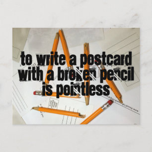 Sonnige Postkarte, spitzenloser Stift, Pfostenüber Postkarte