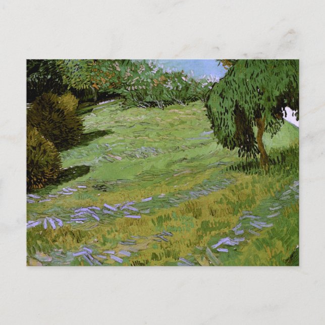 Sonnige Rasen im öffentlichen Park Van Gogh Postkarte (Vorderseite)