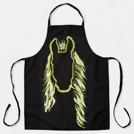 Sonnige Reflektionen eines Pferdes Schürze