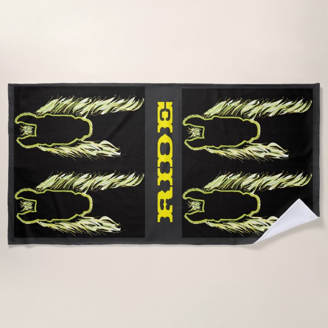 Sonnige Reflektionen eines Pferdes Strandtuch (Vorderseite)