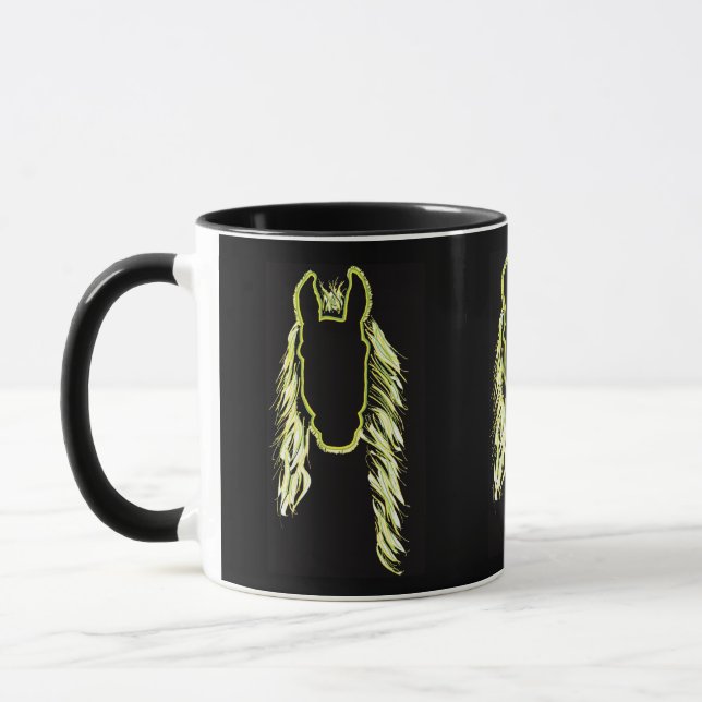Sonnige Reflektionen eines Pferdes Tasse (Links)