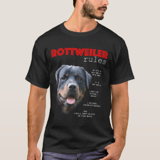 Sonnige Regeln für den Besitzer eines Rottweilers T-Shirt