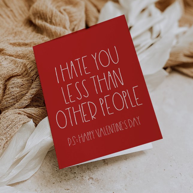 Sonnige sarkastische Valentin-Tageskarte Feiertagskarte (Von Creator hochgeladen)