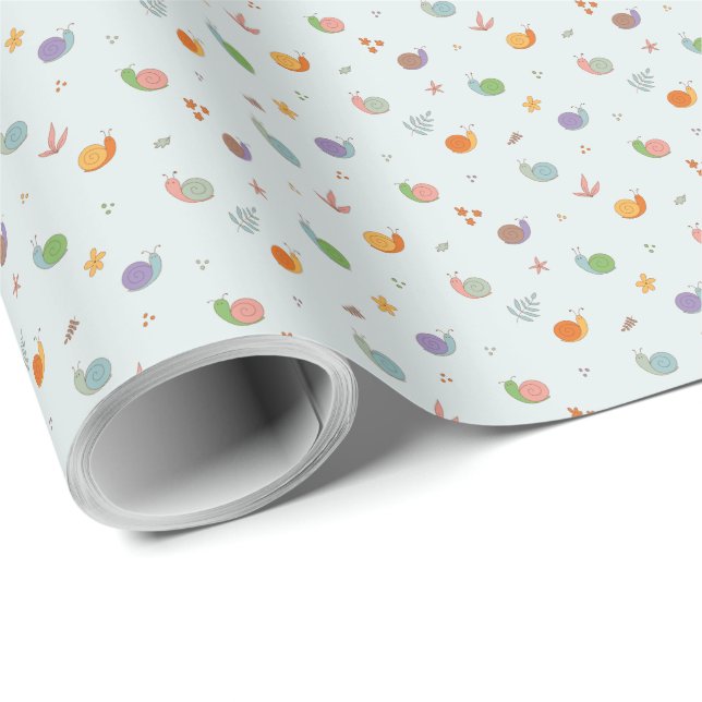 Sonnige Schnecken Geschenkpapier (Rolleneckpunkt)