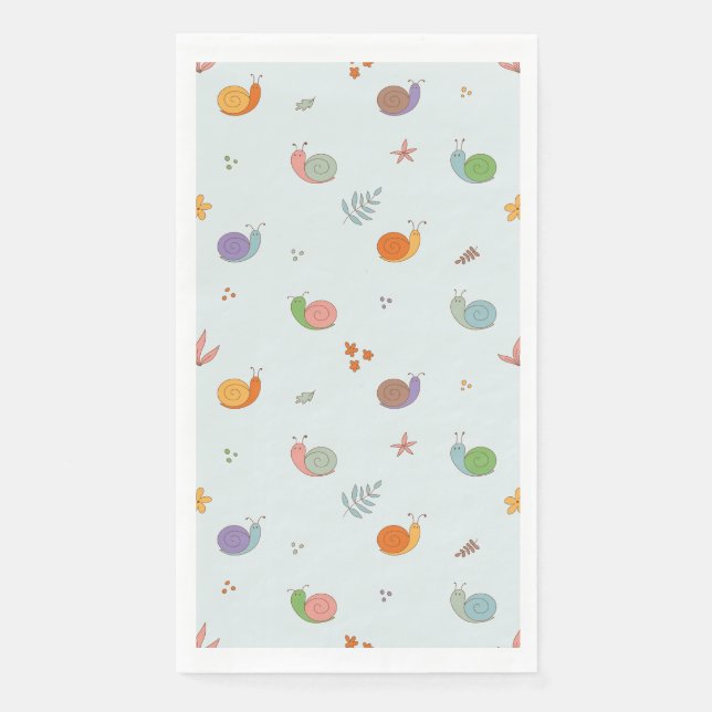 Sonnige Schnecken Serviette (Vorderseite)