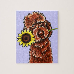 Sonnige Schokolade Labradoodle Weg-Leine Art™