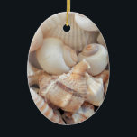 Sonnige Sommerhäuser, Muscheln Beach Liebe Keramik Ornament<br><div class="desc">Sonnige Sommerhäuser,  Muscheln Beach Liebe</div>