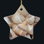 Sonnige Sommerhäuser, Muscheln Beach Liebe Keramik Ornament<br><div class="desc">Sonnige Sommerhäuser,  Muscheln Beach Liebe</div>