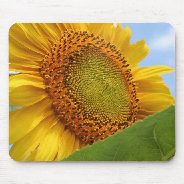 Sonnige Sonnenblume Mousepad (Vorne)