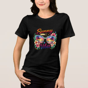 Sonnige Stimmung Tropischer Sonnenuntergang Sonnen Tri-Blend Shirt
