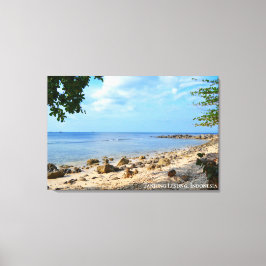 Sonnige Strandlandschaft am Meer Reisefotografie Leinwanddruck