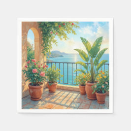 Sonnige Strandterrasse Serviette