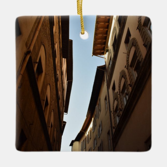 Sonnige Straße Keramikornament (Vorderseite)