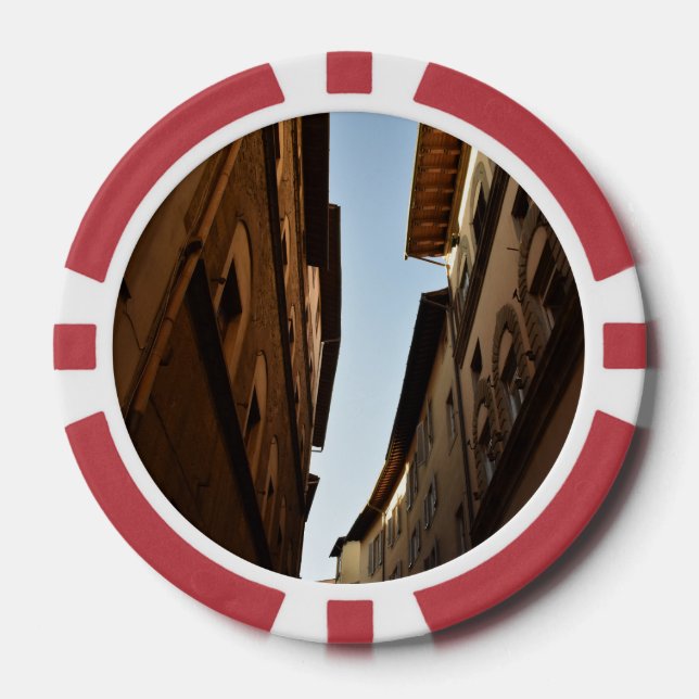 Sonnige Straße Pokerchips (Vorderseite)