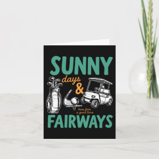 Sonnige Tage und Fairways Kunst Karte