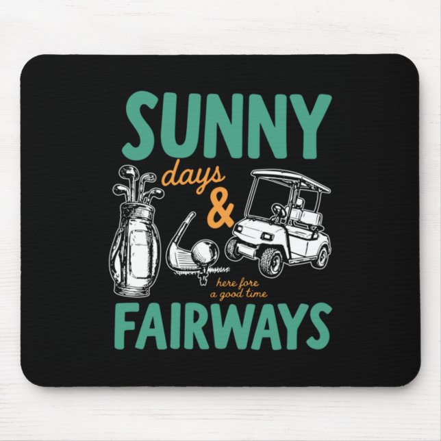 Sonnige Tage und Fairways Kunst Mousepad (Vorne)