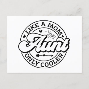 Sonnige Tante wie eine Mama nur Cooler Postkarte