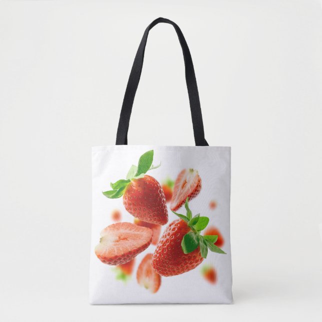 Sonnige Tasche mit Erdbeeren (Vorderseite)