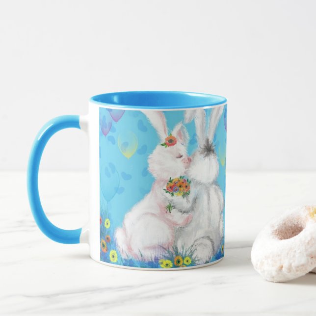 Sonnige Tasse - Umarmung (Mit Donut)