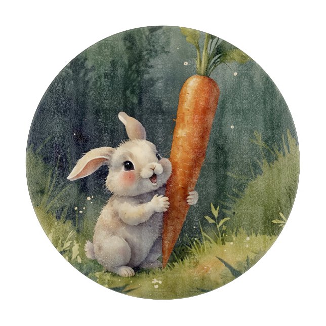 Sonnige Träume: Whimsical Glass Cutting Board Schneidebrett (Vorderseite)