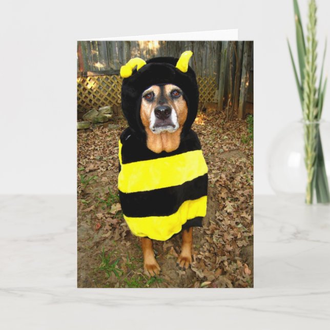 Sonnige "traurigste Bienen-" Gruß-Karte Karte (Vorderseite)