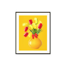 Sonnige Tulip-Anordnung im Retro-Stil