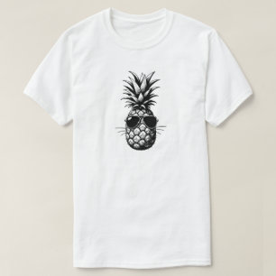 Sonnige Überraschung Schwarz-Weiß T-Shirt