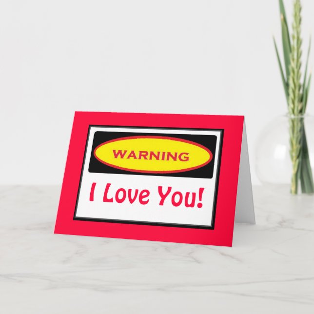 Sonnige Warnung beim Sammeln Karte (Vorderseite)