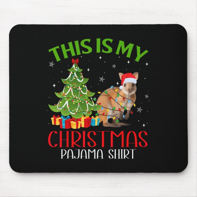 Sonnige Weihnachtsstimmung ist mein Känguru Christ Mousepad (Vorne)