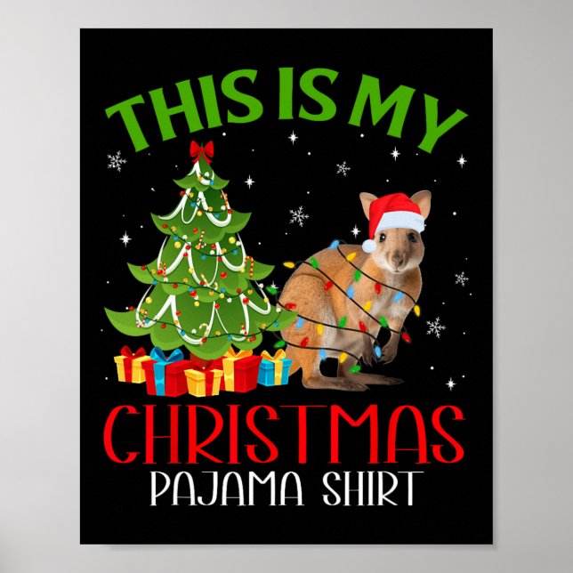 Sonnige Weihnachtsstimmung ist mein Känguru Christ Poster (Vorne)