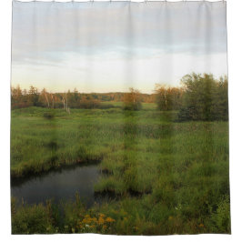 Sonnige Wiese Duschvorhang