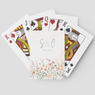 Sonnige Wildblume Hochzeit ID1023 Spielkarten