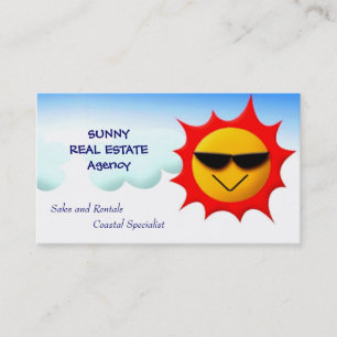 Sonnige wirkliche Anwesen-Geschäfts-Karte Visitenkarte