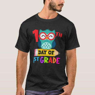Sonniger 100. Tag der ersten Klasse Owl Geschenkle T-Shirt
