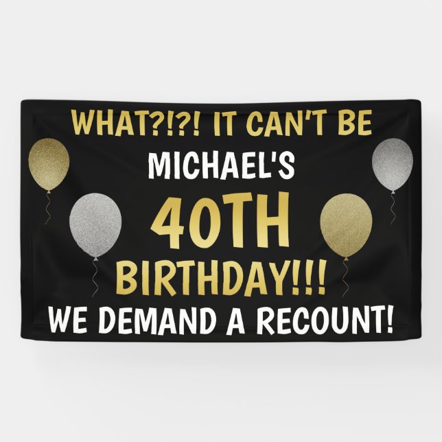 Sonniger 40. Geburtstag (Umrechnung) Banner (Horizontal)