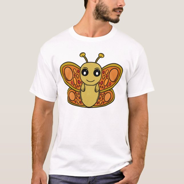 Sonniger Chibi-Schmetterling T-Shirt (Vorderseite)