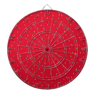Sonniger Erdbeerhintergrund rot Dartscheibe