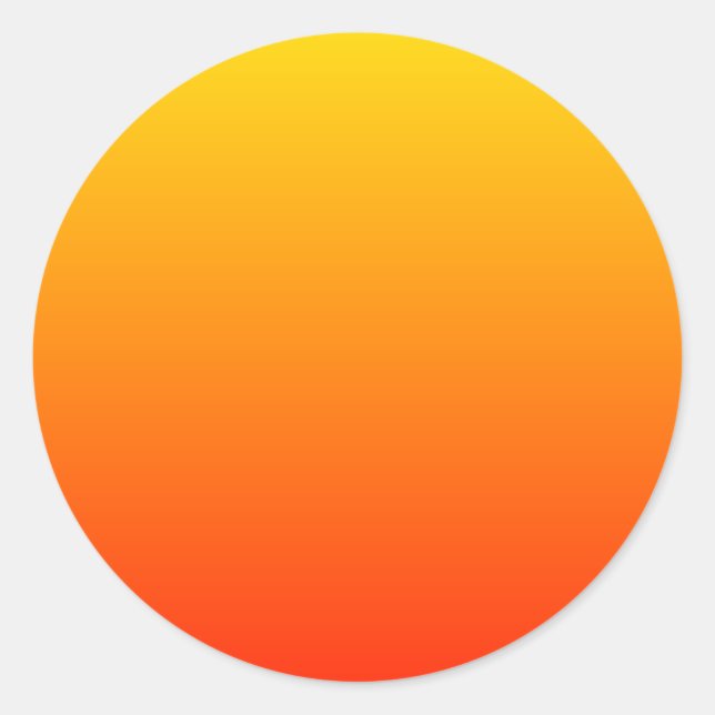 Sonniger Farbverlauf Runder Aufkleber (Vorderseite)